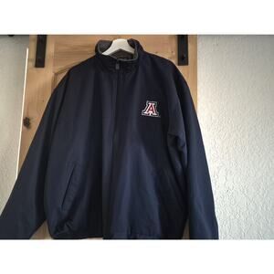 Vintage Gear for Sports Mens XL Full Zip Windbreaker Jacket Fleece Lined Blue